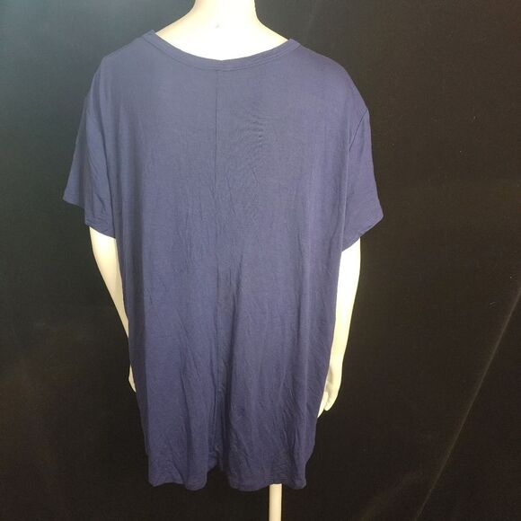 NWT Honeydew Intimates Navy Blue Oversized Keyhole Short Sleeve Tee Shirt (S) - Picture 5 of 6